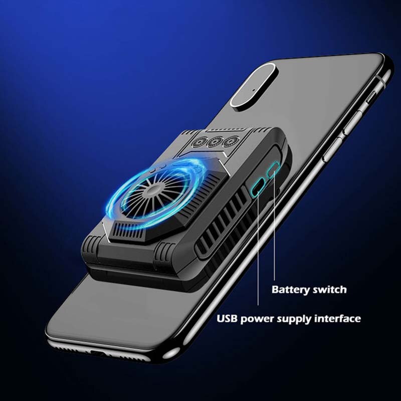 Portable Mobile Phone Cooler Pad Semiconductor Refrigeration Cooling Pad Support For Smartphone Tablet Cooling Fan