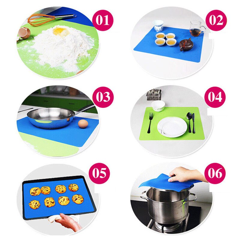 1 st silikonmattor bakfodral silikon ugnsmatta värmeisoleringsdyna bakeware barnmatsmattor matlagningsverktyg bokmatta