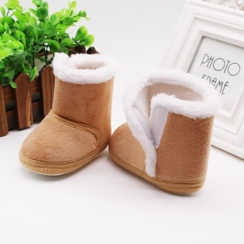 Winter Warme Schuhe Baby Mädchen Stiefel Für Mädchen neugeboren Weiche Sohlen Einfarbig Pelz Schnee Booties Kleinkind Kleinkind freundlicher Jungen krippe Schuh