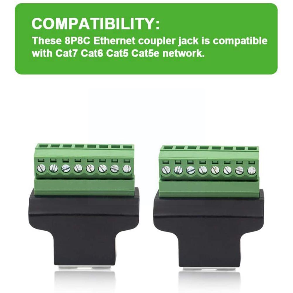 RJ45 Female To Screw Terminal 8 Pin Connector Ethernet For Networking Extender Cable Connector Extension RJ45 Adapter A9O3