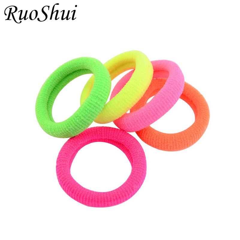 10 stks/partij Haaraccessoires Meisjes Kids Candy Kleur Elastische Haarbanden De Paardenstaart Houder Rubber Band Boutique Haar Tie 13 kleuren