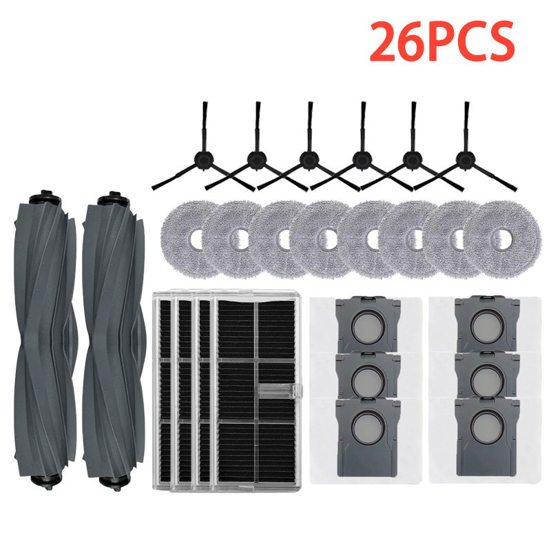 per Dreame L30 ultra accessori Mocio pad sacchetto per la polvere spazzola laterale principale in gomma filtro HEPA robot aspirapolvere parti di ricambio: giallo