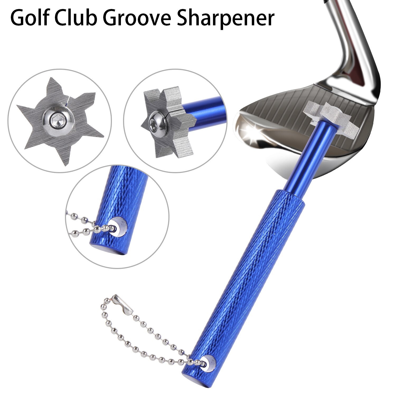 Golf Club Cleaner Set Brush,Golf Club Groove Sharpener,with Golf Towel,Golf Divot Repair Tool Cleaning Kit for All Golf Irons