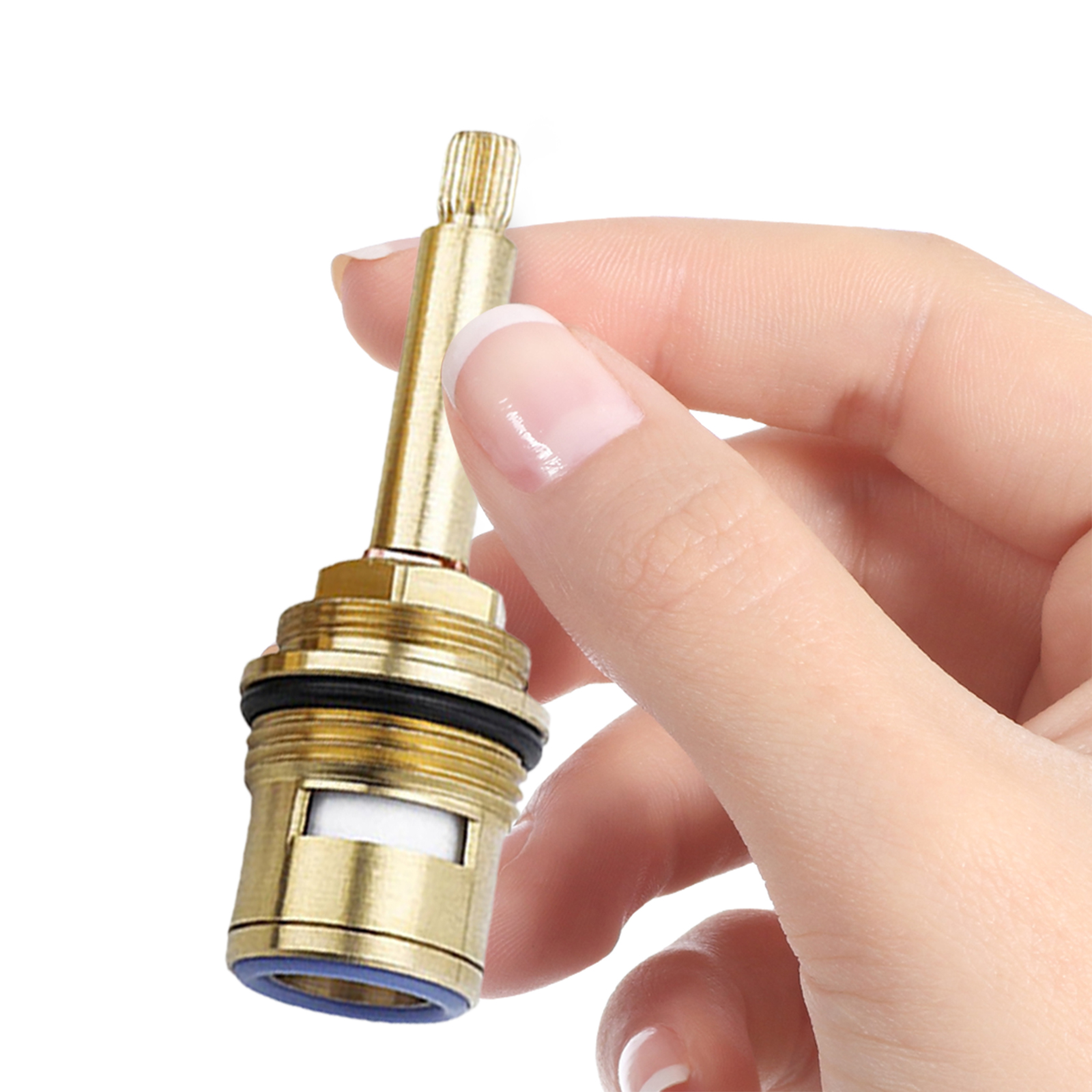Brass Ceramic Stem Disc Cartridges Ceramic Tap Valves Drip Resistant Faucet Valves Replacements Bathroom Cold Water Kitchen