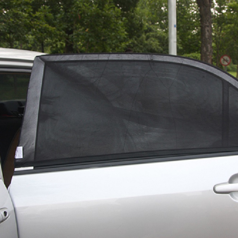1 x Car Rear Window Sun Blocker Blind Kids Children Sunshade Blocker Black UV Mesh Sun Shades Windows 100cm x54cm