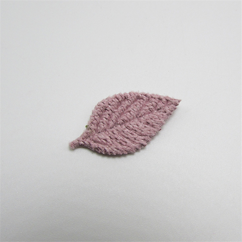 Apliques de hojas de tela de ganchillo, accesorios para el cabello, adornos, materiales de decoración, 20-200 piezas: Rosa / XS