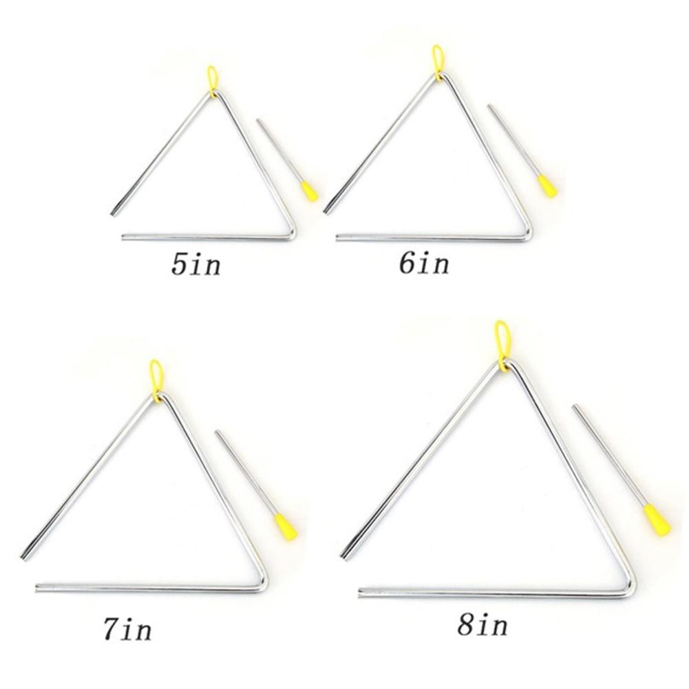 5/6/7/8 Inch Triangle Music Orff Instrument Band Percussion Children's Triangle Percussion Equipment Children's Performance Tool