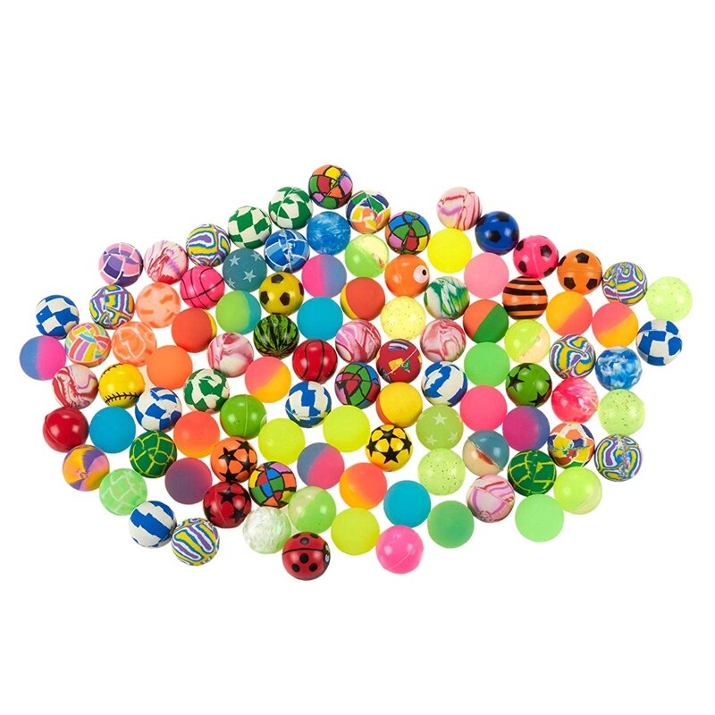 100Pcs Kids ic Bouncy Jumping Floating Bouncing Balls Rubber For Children Summer Water Pools Toys: Default Title