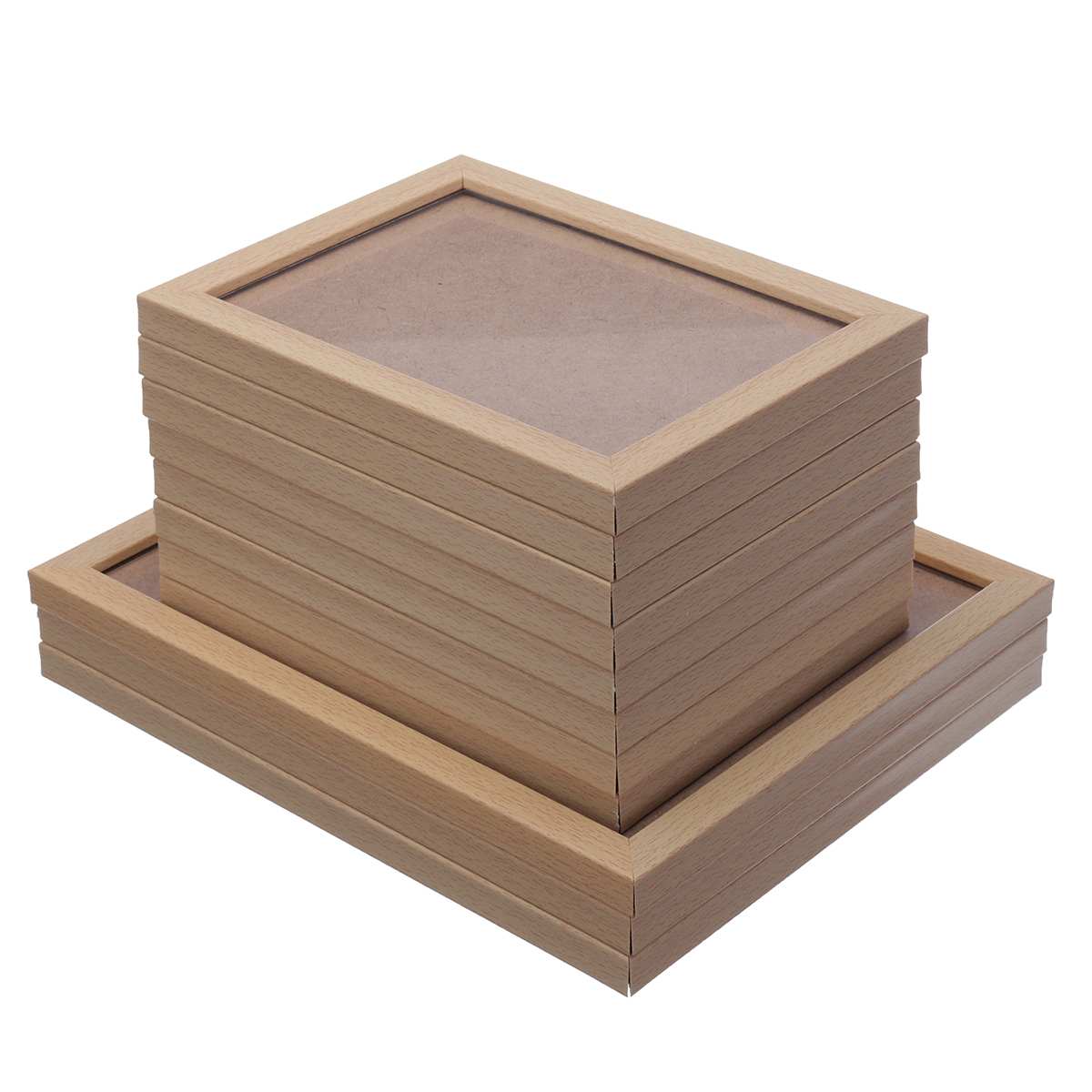 11Pcs DIY Wall Hanging Photo Frame Set Modern Art Home Decor Bedroom Living Room Wall Decoration Family Picture Display: Dark Khaki