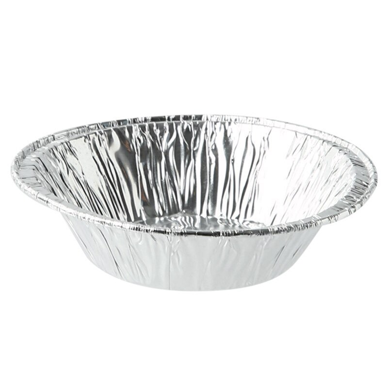 100 stk aluminiumsfolie eggeterteformeformer engangsbakekopper rund tertebunn cupcakekoffert mini gryte pai bakeplate boksbrettsett: misligholde tittel