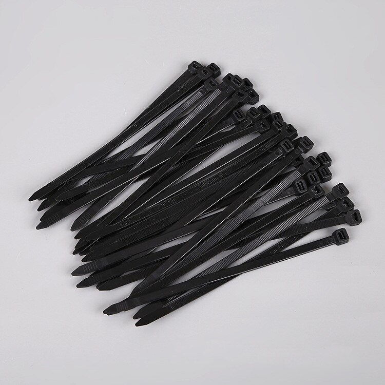 Plastic Nylon Draad Cable Zip Ties Zelfsluitende Kabelbinders 100 Stuks Zwart Wit Kabelbinders Vast Loop Tie organiser Fasten Kabel