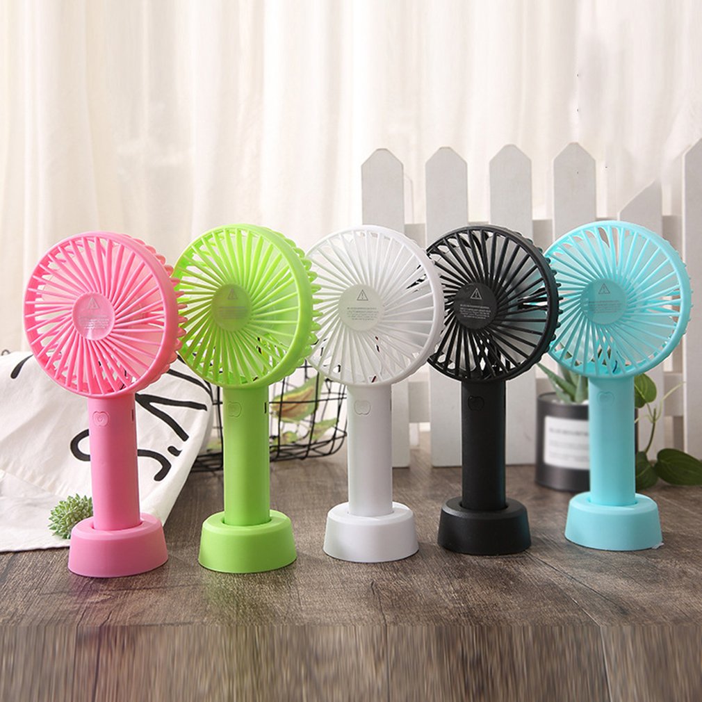 Rechargeable Portable Handheld Fan Without Battery Mini Usb Fan Four Leaf Fan Third Gear Wind Speed Silent Operation