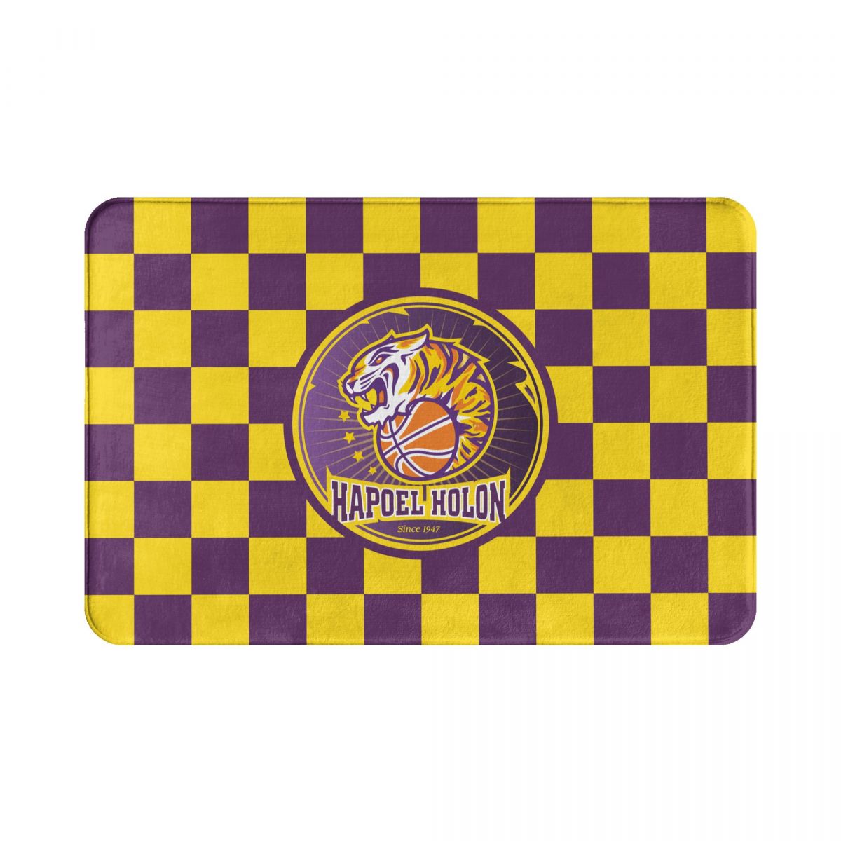 Hapoel holon bc fußmatt, eingangsteppich, gummimatte, dünne, rutschfeste teppichmatte: 6 / 40 x 60cm