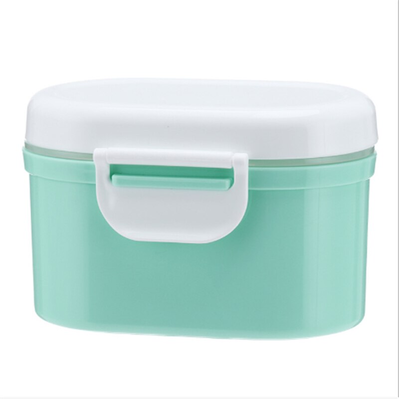 Hoge Capaciteit Baby Melkpoeder Container Melkpoeder Container Babyvoeding Opbergdoos Dubbele Laag Zuigelingen Voeden Doos Voor Pasgeboren: green small