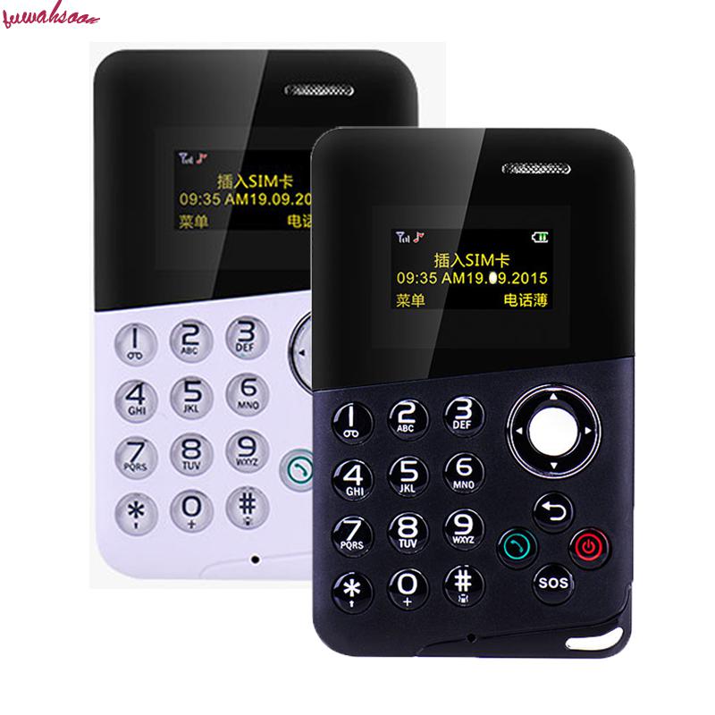 Original Aeku M8 Mini Card Phone Handsfree Bluetooth Message Color Screen Low Radiation Kids Pocket Mobile Phone