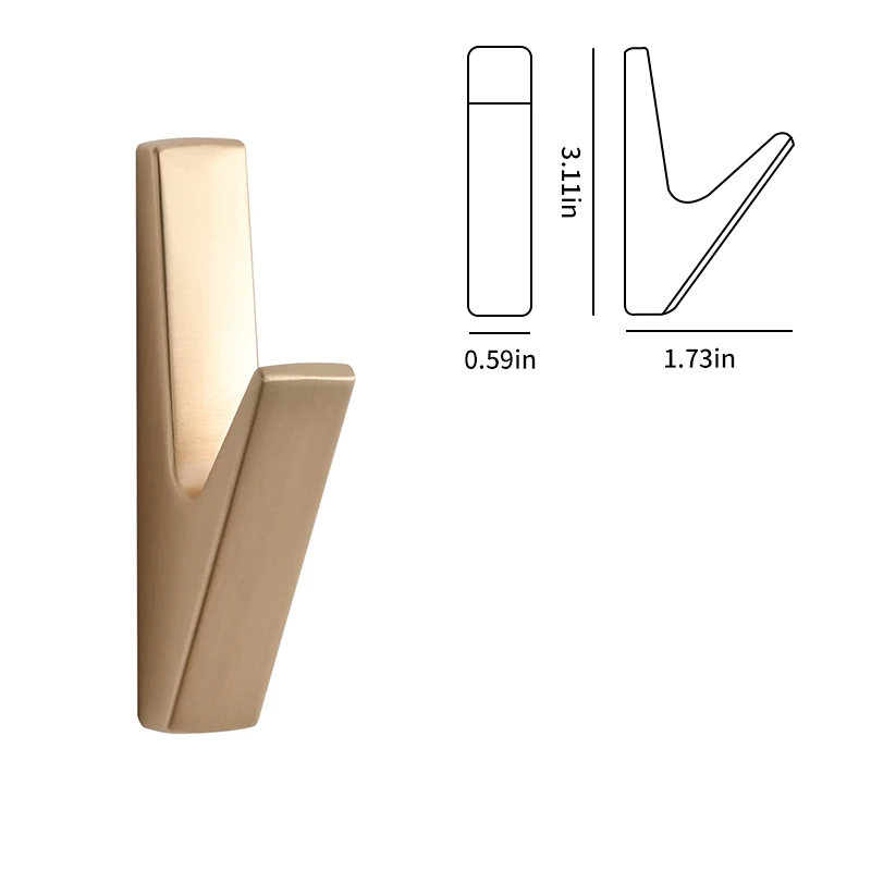 Ganchos de parede autoadesivos de metal fosco, acessórios de banheiro, ganchos de casaco, toalha, criativo para chave, chapéu, bolsa, gancho decorativo para casa: Cinza claro