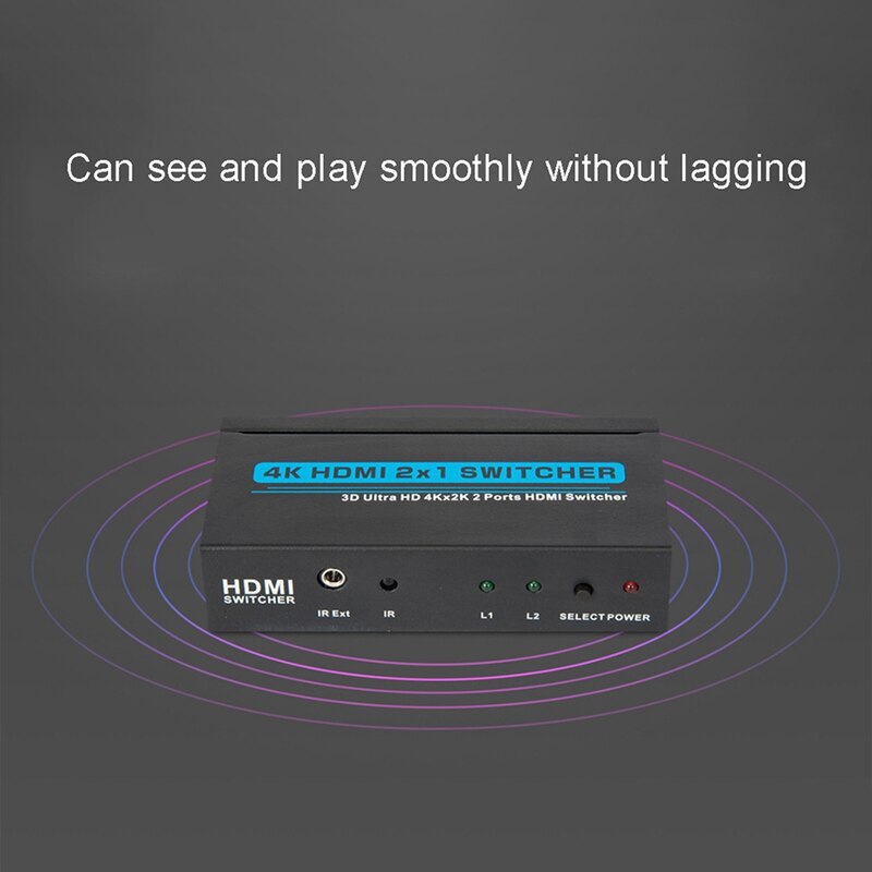 HDMI 2X1 Two in One Out 4K Switch Supports Distance of More Than 15 M