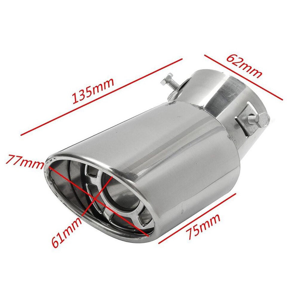 Universal Car Exhaust Tail Pipe Stainless Steel Round Auto Trim Rear Tail Throaty Exhaust Muffler Pipe