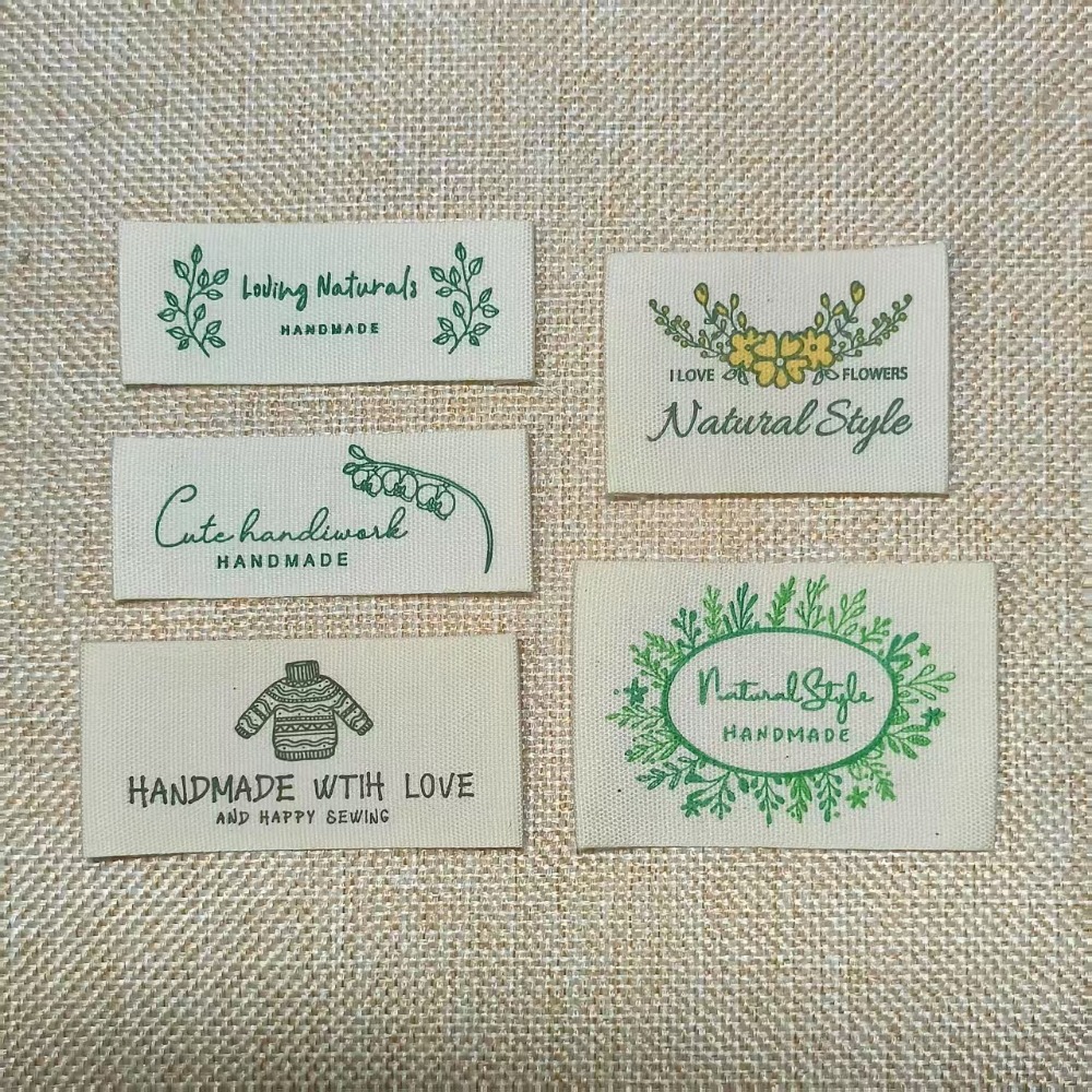 10 stilar färdiga att skickas tryckta halsduksetiketter - gör-det-själv handgjorda tygetiketter för sömnad och hantverk - klädmärken