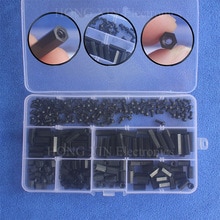 250pcs/set M3 Nylon Screws Threaded Standoffs Nuts Assortment Kit Fastener Hardware Optional