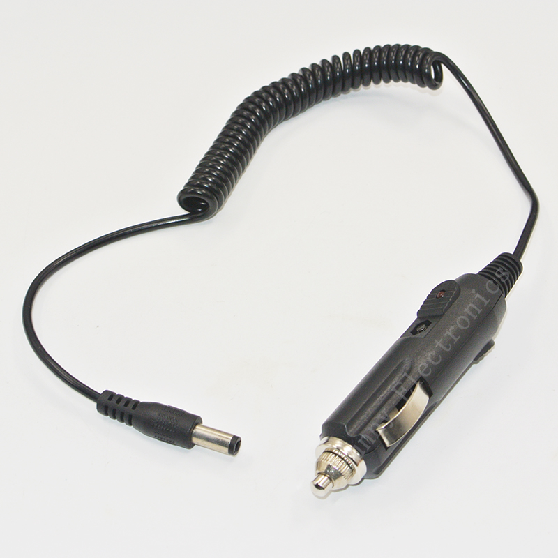 Draagbare 12V Sigarettenaansteker plug kabel met DC 5.5mm * 2.5mm male connector voor autolader verlengkabel Socket Cord