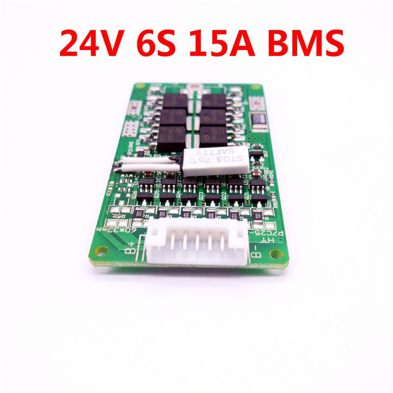 LiitoK 6S 24V 15A BMS 24v batterie au lithium BMS pour vélo électrique 24V 8Ah 10Ah 12Ah li-ion batterie avec fonction d'équilibre