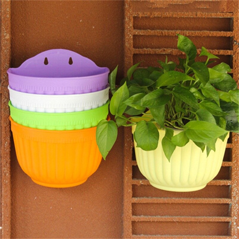 DIY Garden Hanging Planters Wall Baskets Pot Hanging Basket Flower Pot Plastic Flower Pots