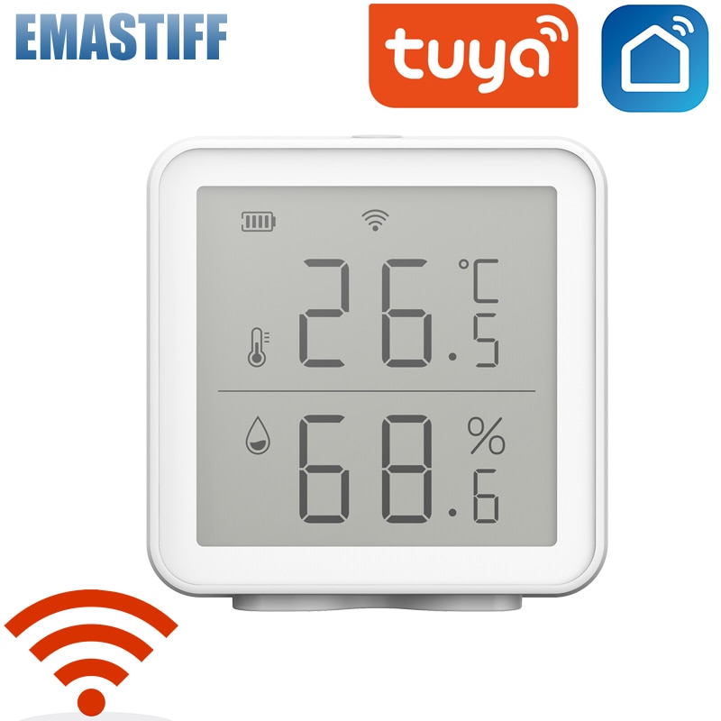 Tuya WIFI Smart Home Temperature And Humidity Sensor With LED Screen Works With Home Assistant Alexa and Smart Life