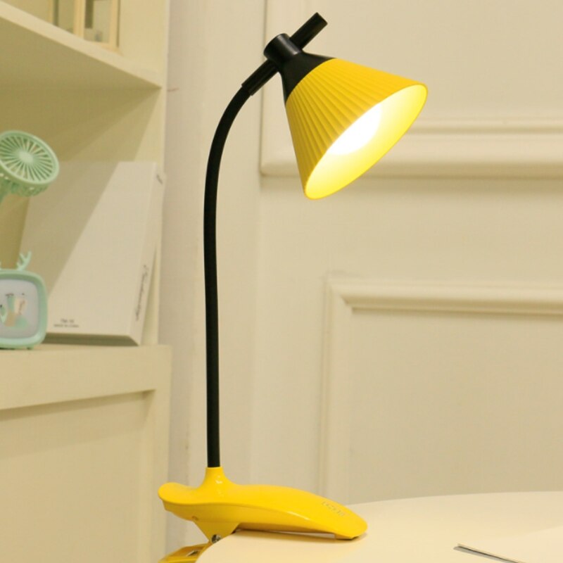 Led Desk Lamp Flexible Gooseneck Press Dimming for Book Bed Office