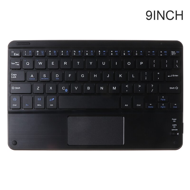 7/9/10 Inches Wireless Bluetooth Lightweight Keyboard with Touchpad Cellphone Tablet Keyboard Portable Travel Keypad: BK-9