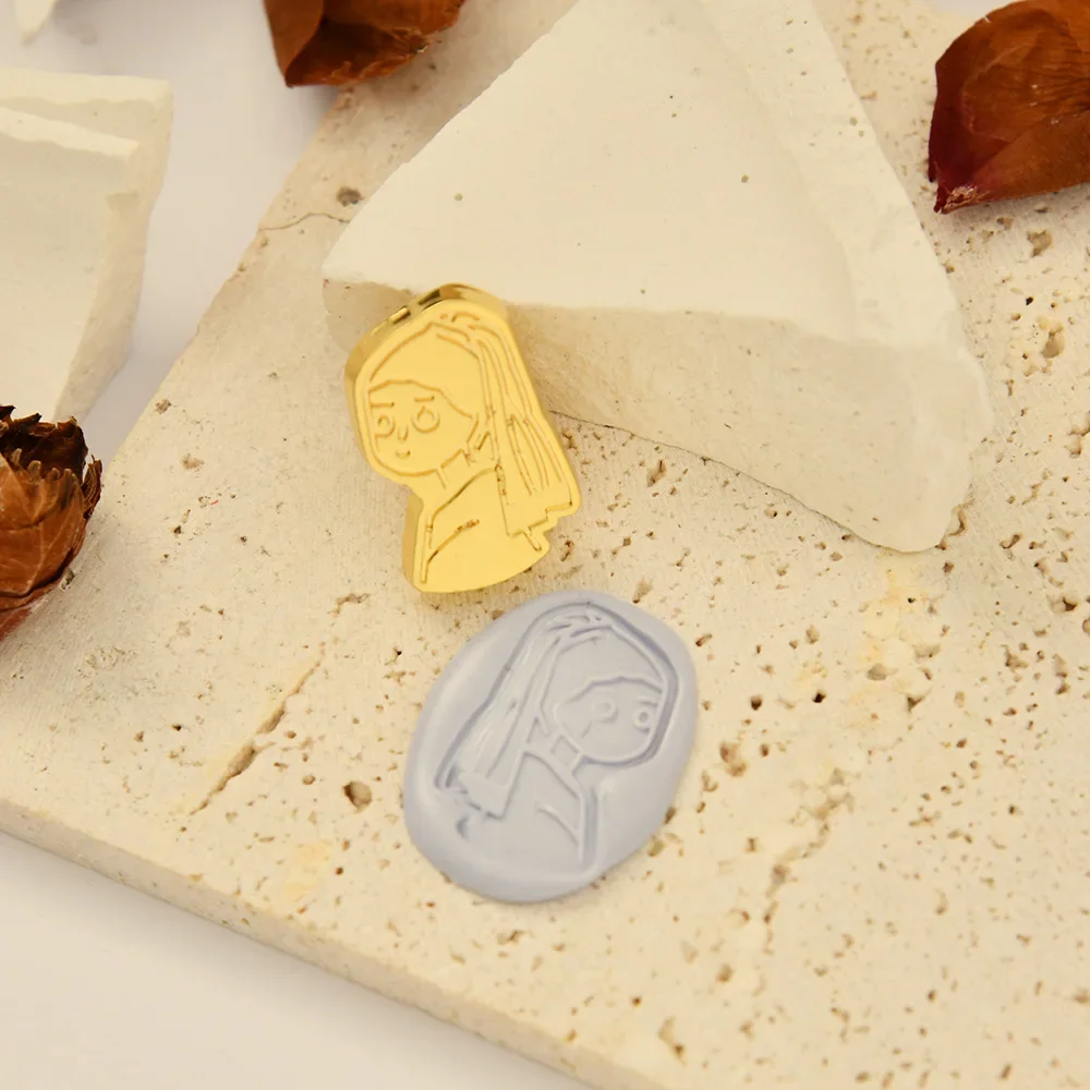 Wax Seal Stamp for Scrapbooking Photo Flower Paw Seal Wax Stamp Head Album Seal Stamp DIY Craft for Card Making ZT0102: Wathet blue