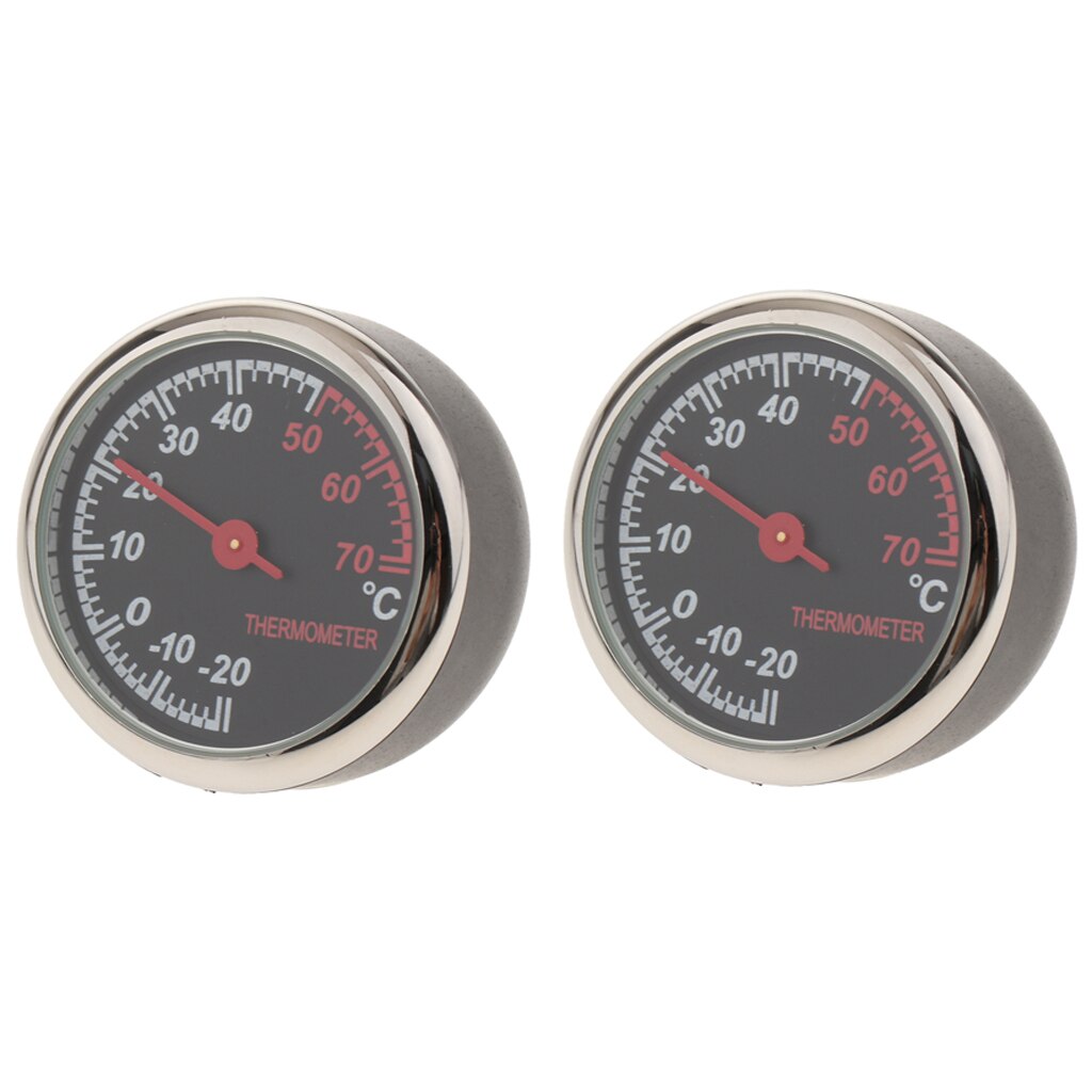 2 xElectronic Clock Inside Outside Temperature Gauge Car Vehicle Thermometer