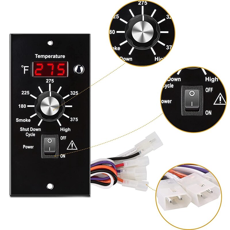 Digital Thermostat Controller Kit for Traeger Wood Pellet Grills with RTD Temperature Probe Sensor and Rod Ignitor