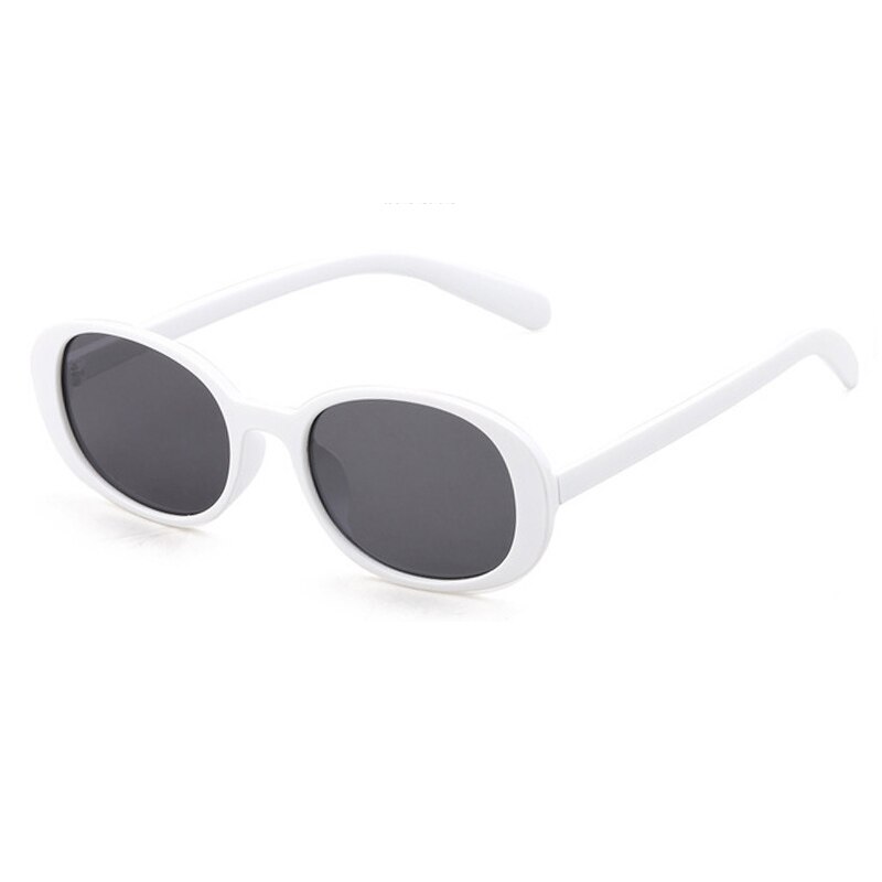 OEC-gafas De Sol con montura pequeña CPO para mujer, lentes ovalados, Estilo Vintage, a la , con UV400, O617: C5 White-Black