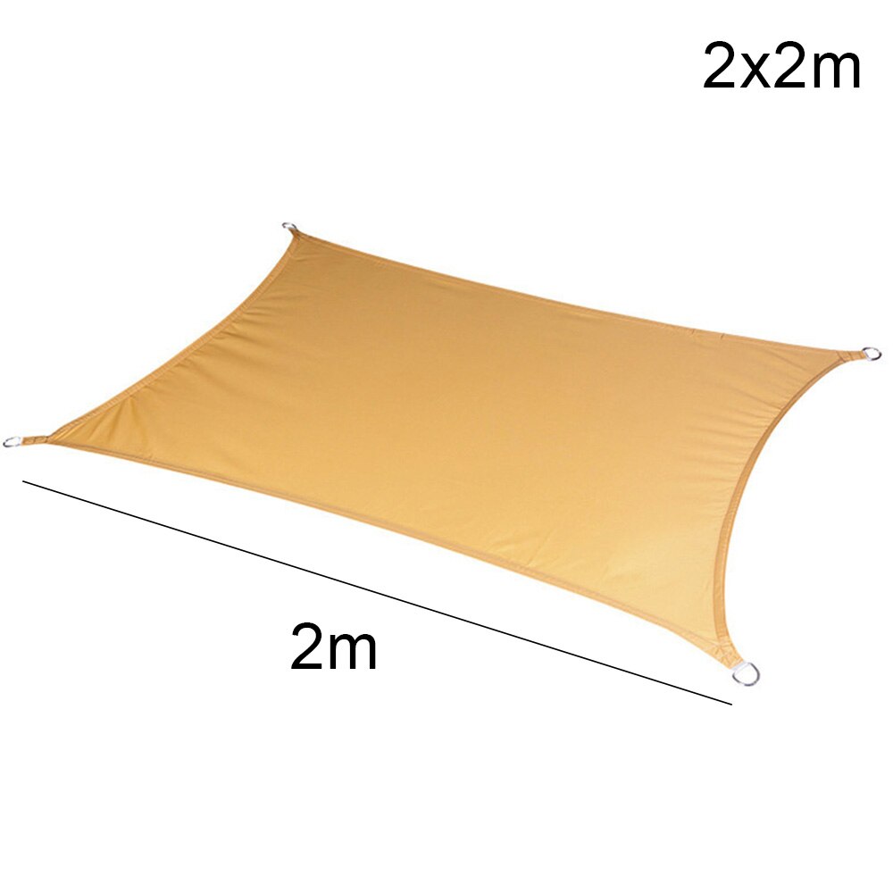 Sun Shade Sail Waterproof UV Block Awning Sun Shading Net Outdoor Sun Shelter for Patio Pool Garden Yard Lawn Carport: cream / 2*2M