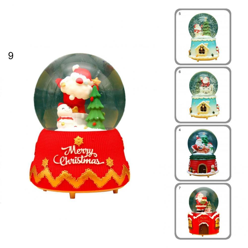 Miniature Decorative Christmas Glass Snow Globe Ornament Display Glass Snow Globe Party Decoration