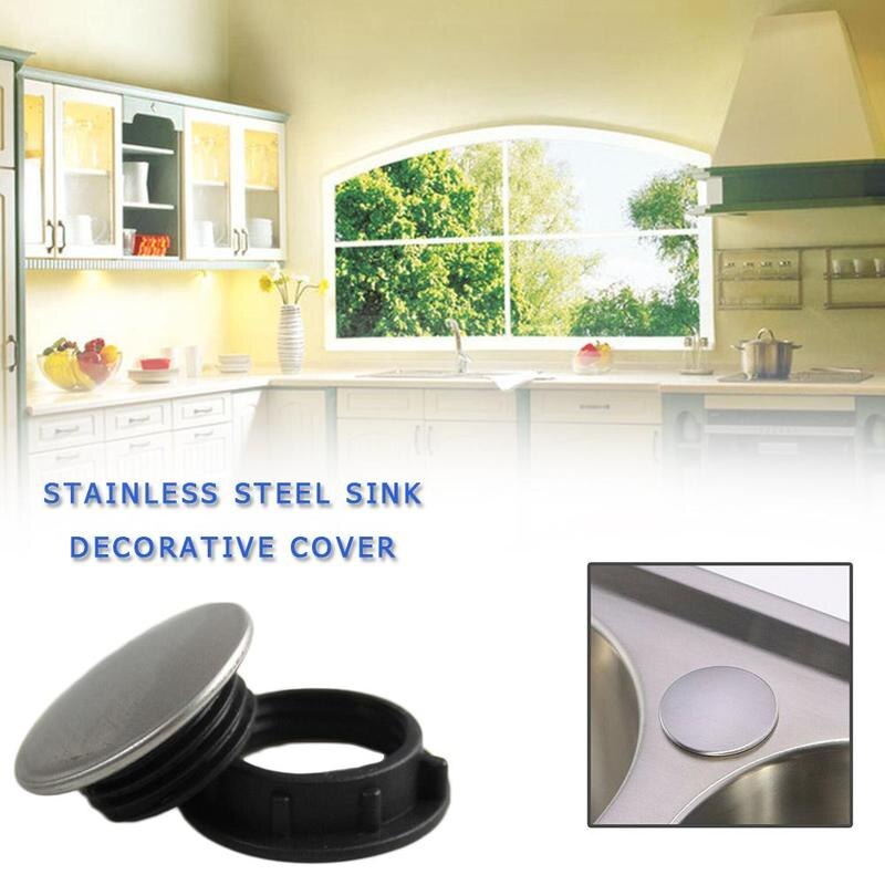 Stainless Steel Sink Plug Drain Basin Faucet Hole Cover Tool Accessories Dispenser Bathroom System Drainage Drainage Cover R3W4