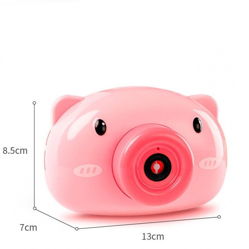 Cartoon Varken Dier Zeep Kinderen Bubble Maker Camera Machine Alle Elektrische Geconcentreerd Licht Kinderen Kerstcadeaus