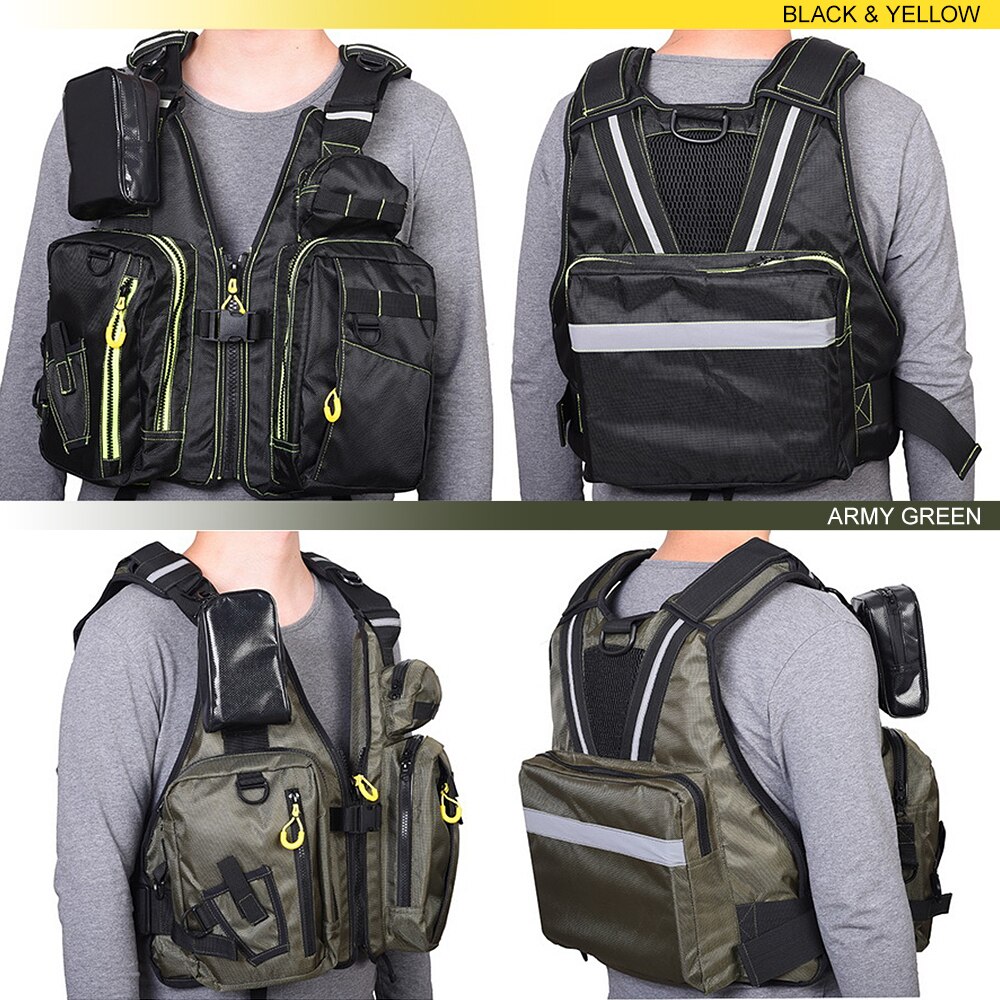 Fly Fishing Life Vest Outdoor Breathable Pockets Padded Life Safety Jacket Swimming Sailing Floatation Waistcoat Utility Vest
