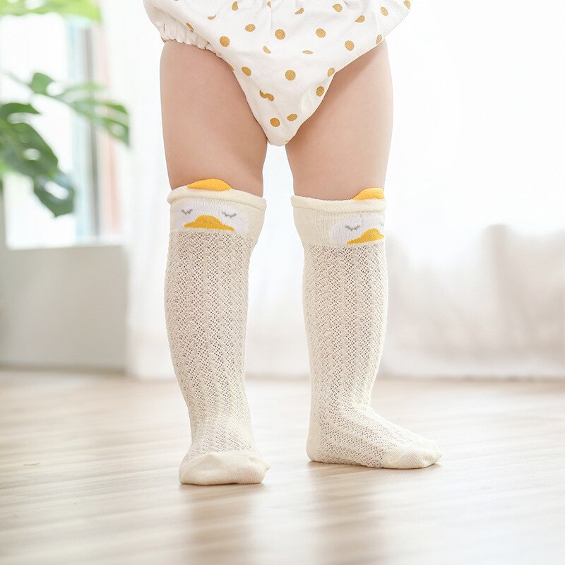 12 pairs Cartoon Cat Fox Animal Baby Cotton Socks Knee High Long Leg Warmers Socks Boy Girl Children Socks 0-3 Years