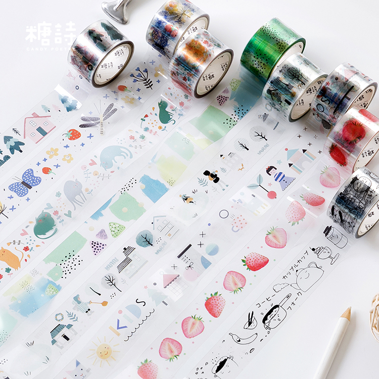 Prachtige Wereld Serie Decoratieve Plakband Huisdier Masking Washi Tape Diy Scrapbooking Sticker Label Japanse Briefpapier
