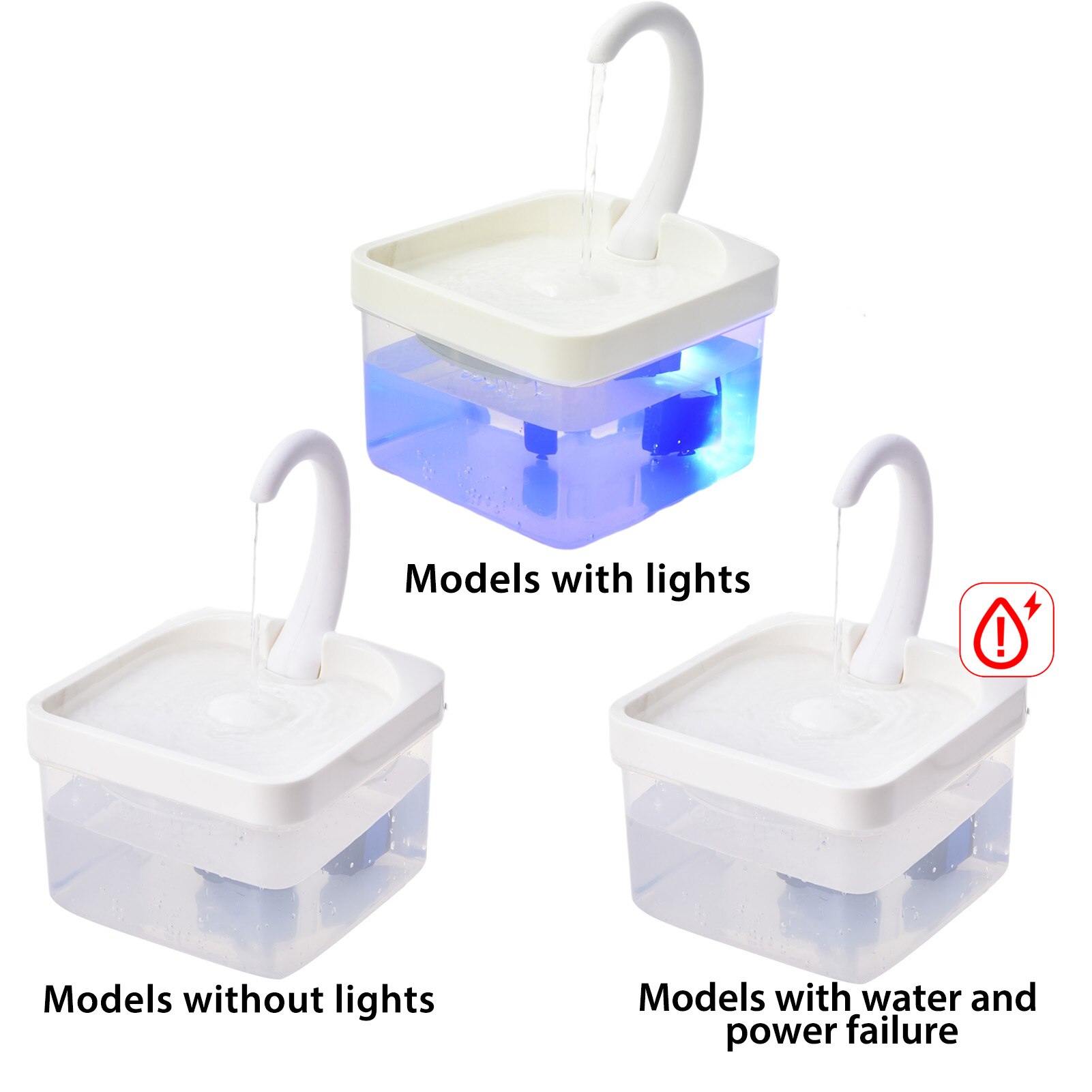 2L Katze Wasser Brunnen Haustier Katze Brunnen Haustier Trinken Brunnen LED Licht Automatische Abschaltung, Wenn Mangel ein Wasser Katze wasser Zubringer