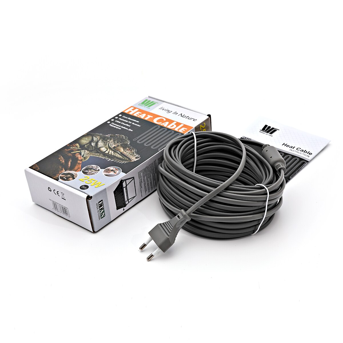 Infrared heating cable 1.7m power cord pet reptile breeding body warming line