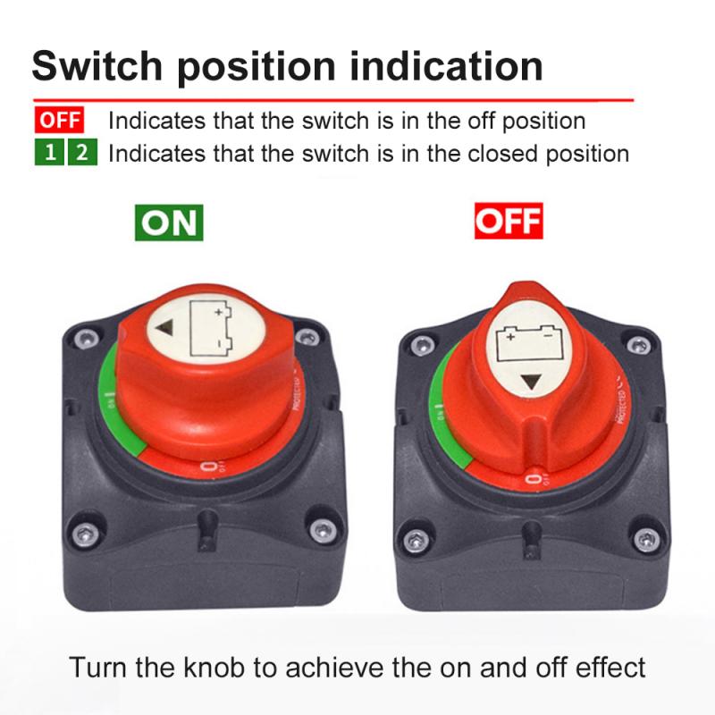 20 Battery Power Cut Off Kill Switch 12-60V 2 Position Disconnect Isolator Master Switch For Car/Vehicle/RV/Boat/Marine