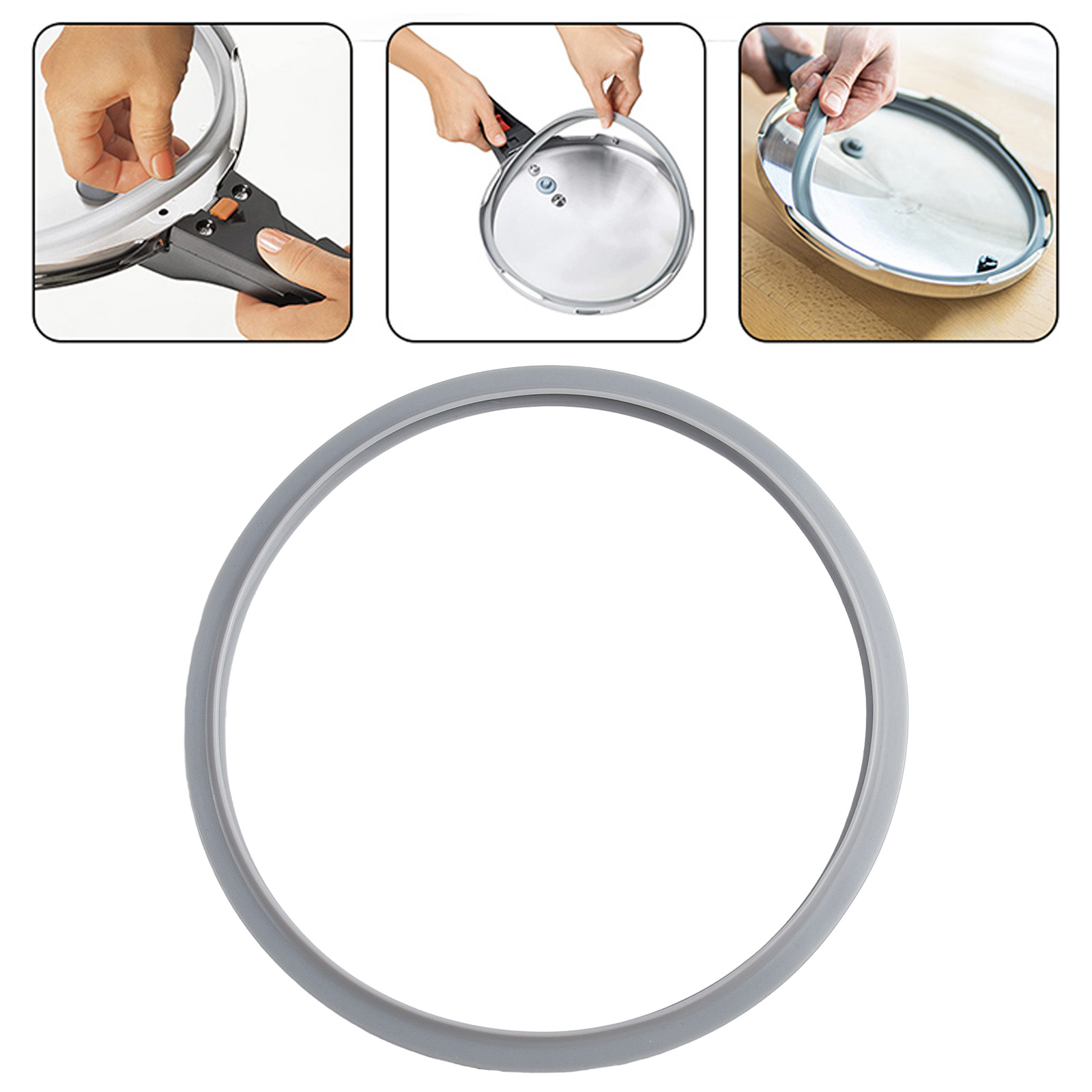 Ringdichtung, Dichtungsring, Silikon, Werkzeugteil, Schnellkochtopf, Ersatzdichtung, Dichtungsring, Gummi, 22 cm, Küchenbedarf