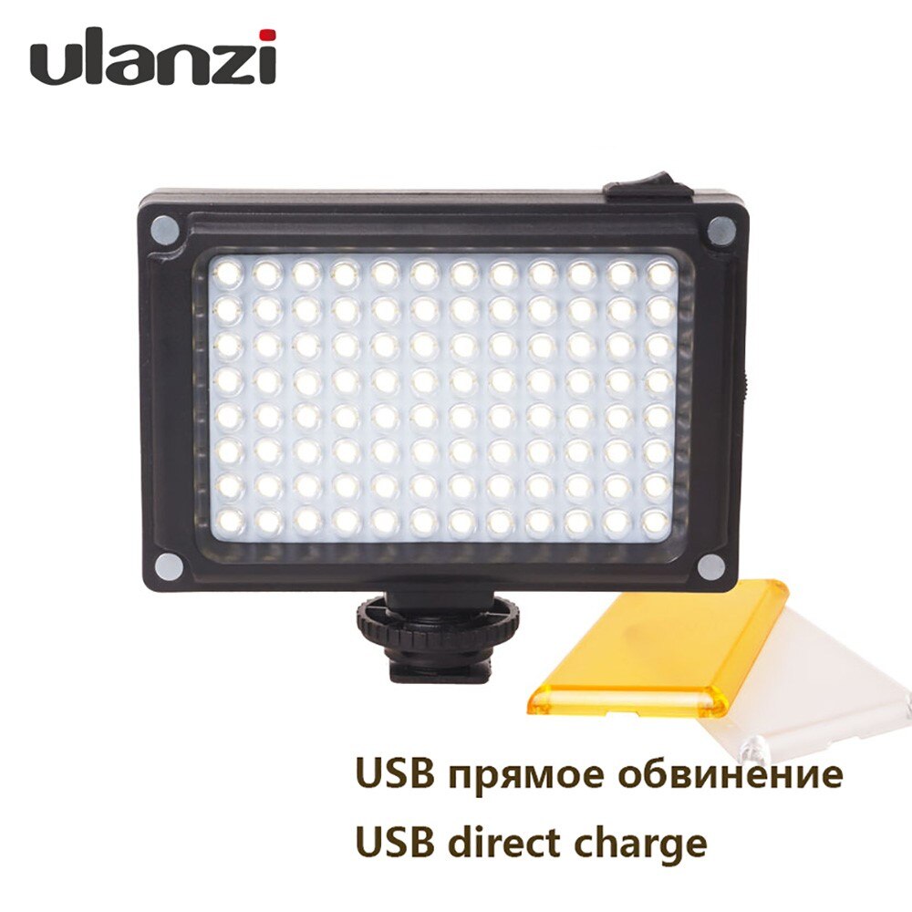 Ulanzi 96 LED Video Light on-Camera External Battery Lamp for DSLR Camera Vlog Fill Light Photography Studio Light Accessories