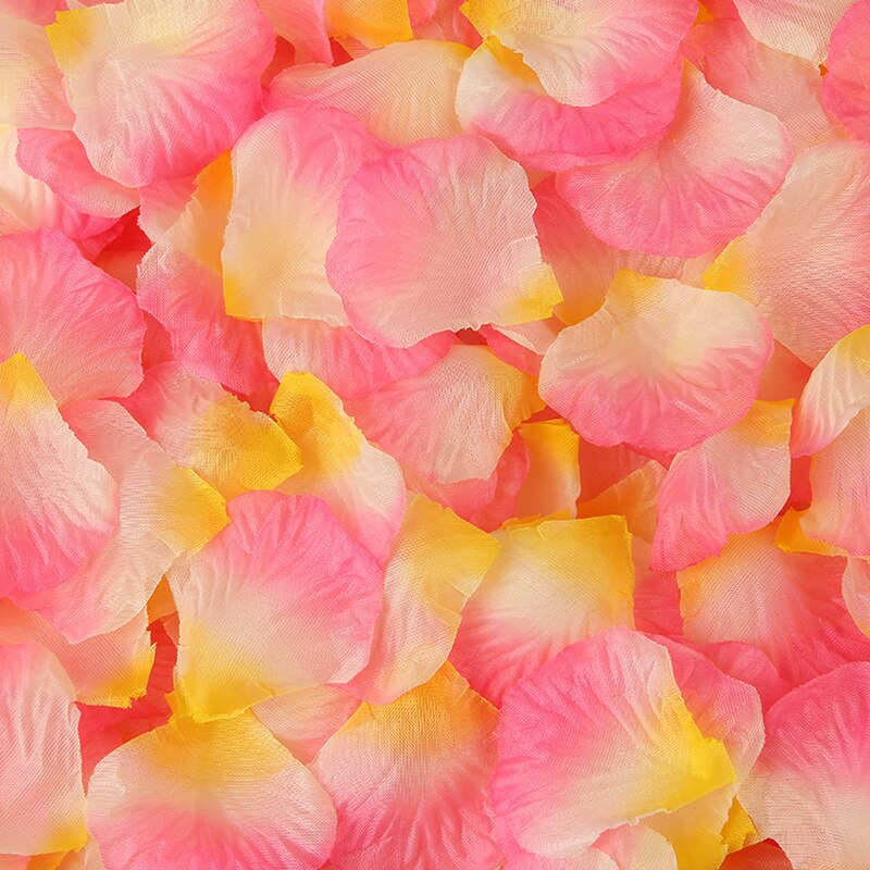 500 unids/lote 5*5CM pétalos de rosa de seda para la decoración romántica para boda Rosa Artificial flor 20 colores, accesorios de la boda