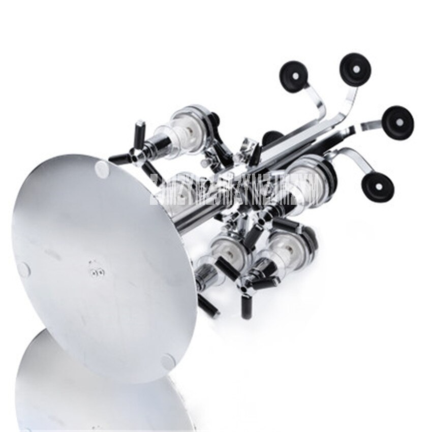 51CM 6 Bottle Wine Red Rotating Cart Bar Cocktail Theroom Liquor Beverage Dispenser Rack Wine Stand Barware Pour Frame