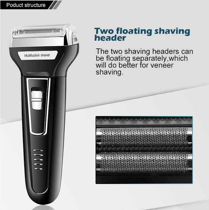 110-240v kemei oplaadbare 3 in- in-1 elektrische scheerapparaten, elektrisch scheerapparaat, scheerapparaat voor mannen, neustrimmer, baardtrimmer, haartrimmer