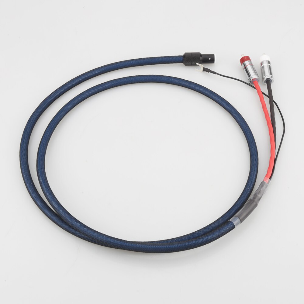 Nowy Audiocrast OFC posrebrzane z ekranowania RCA 5 pin DIN XLR U spade wtyczki Audio Phono ramienia kabel z przewód uziemienia